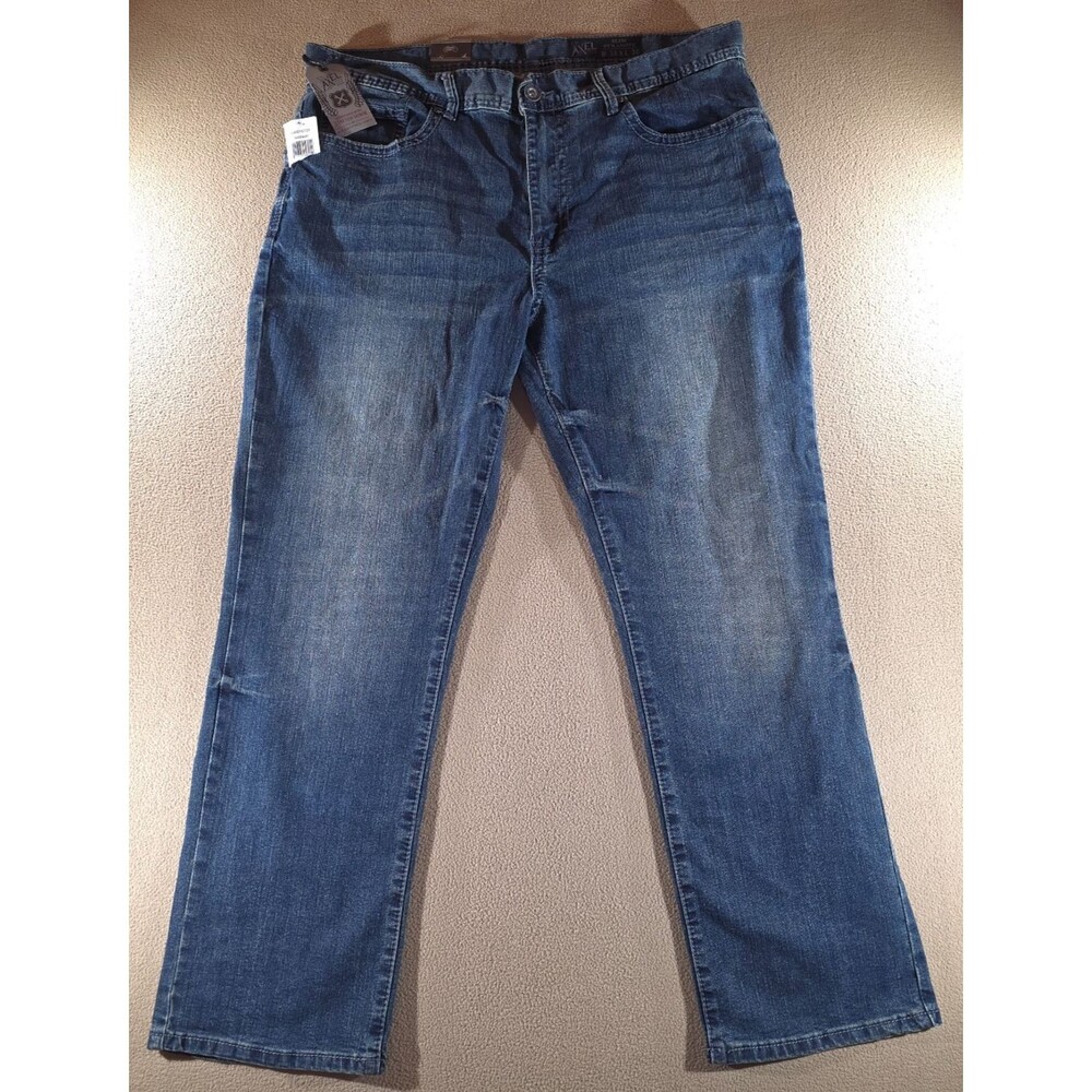 Men's T.K. Axel Performance Grade 38x30 Medium Wash Slim Straight Jeans NWT